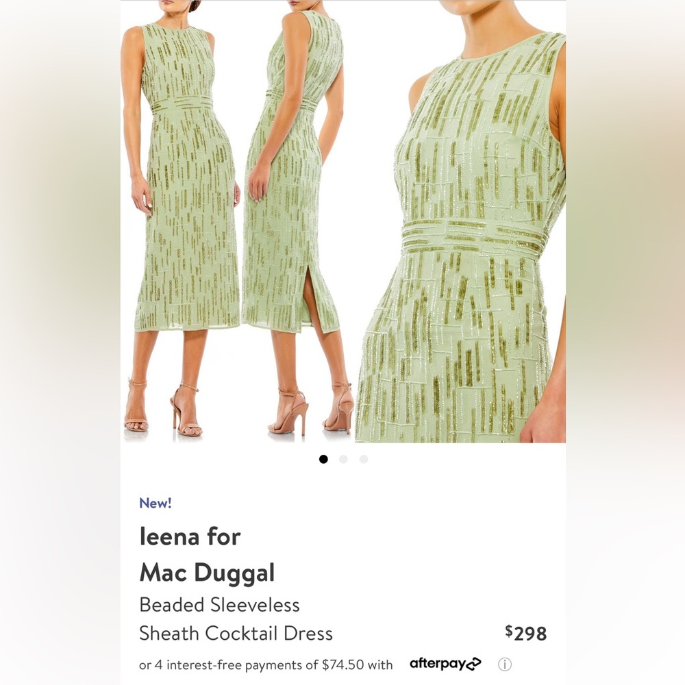 Mac Duggal NWT Beaded Sleeveless Midi LEENA